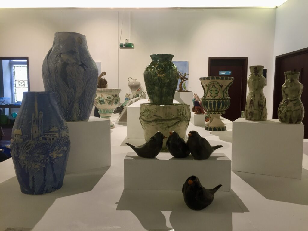 Photo of ceramics in gallery